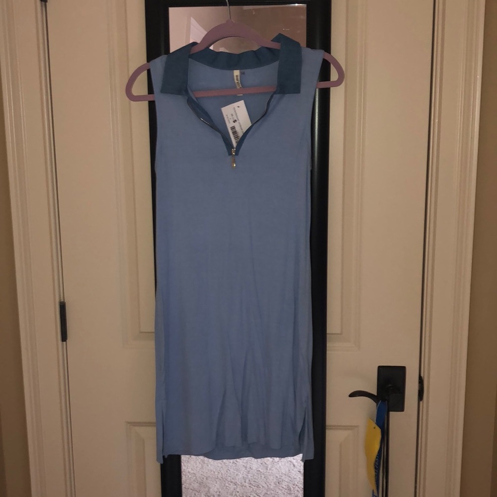 Angel blue, collar neck, dress